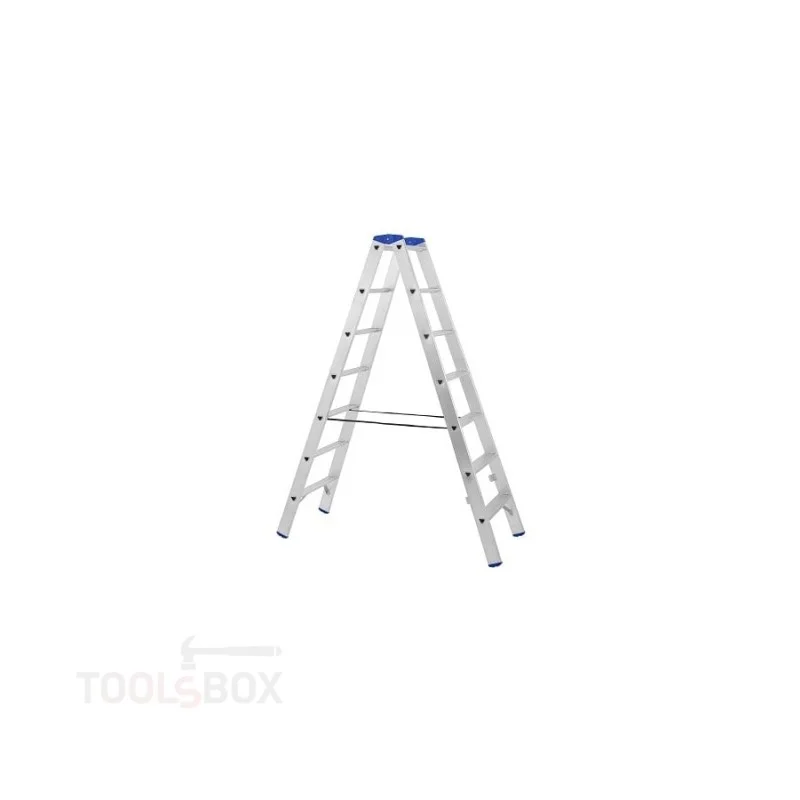 Двустранна алуминиева стълба STS A04ANP/175 PROFI 2x7, 1,75 м, 150 кг