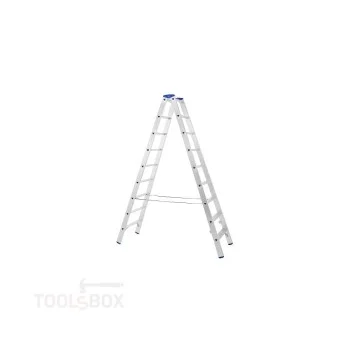 Двустранна алуминиева стълба STS A04ANP/225 PROFI 2x9, 2,20 м, 150 кг