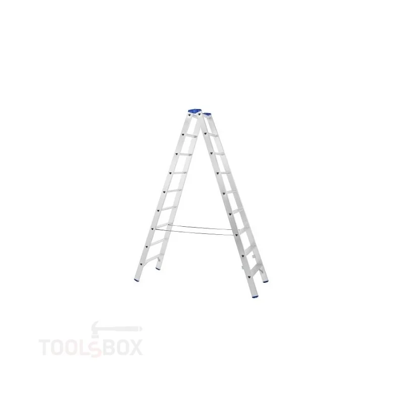 Двустранна алуминиева стълба STS A04ANP/225 PROFI 2x9, 2,20 м, 150 кг