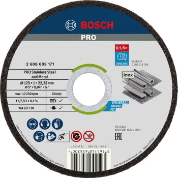 Диск за рязане на метал - Bosch, INOX, 2608603171