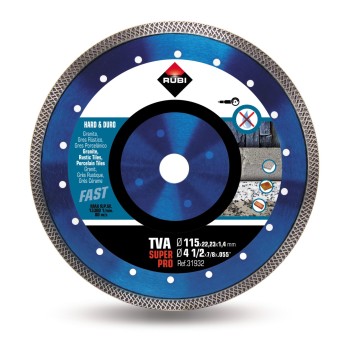 Диамантен диск - Rubi, Turbo Viper TVA SuperPro, за сухо рязане на керамика и порцелан, 31932