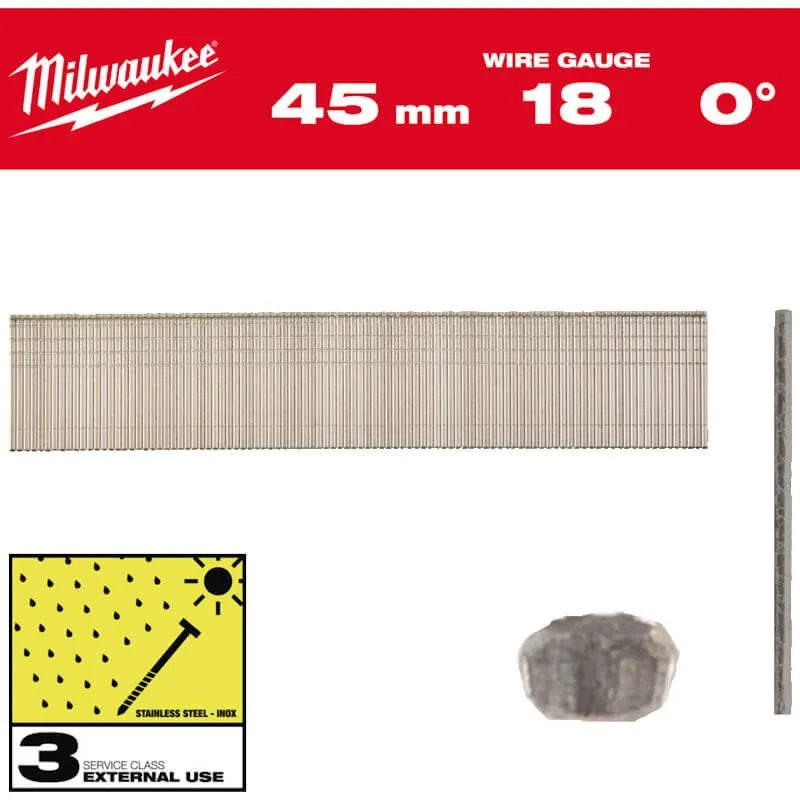 Пирони за такер - Milwaukee, галванизирани 18G 45 мм, 4932459130