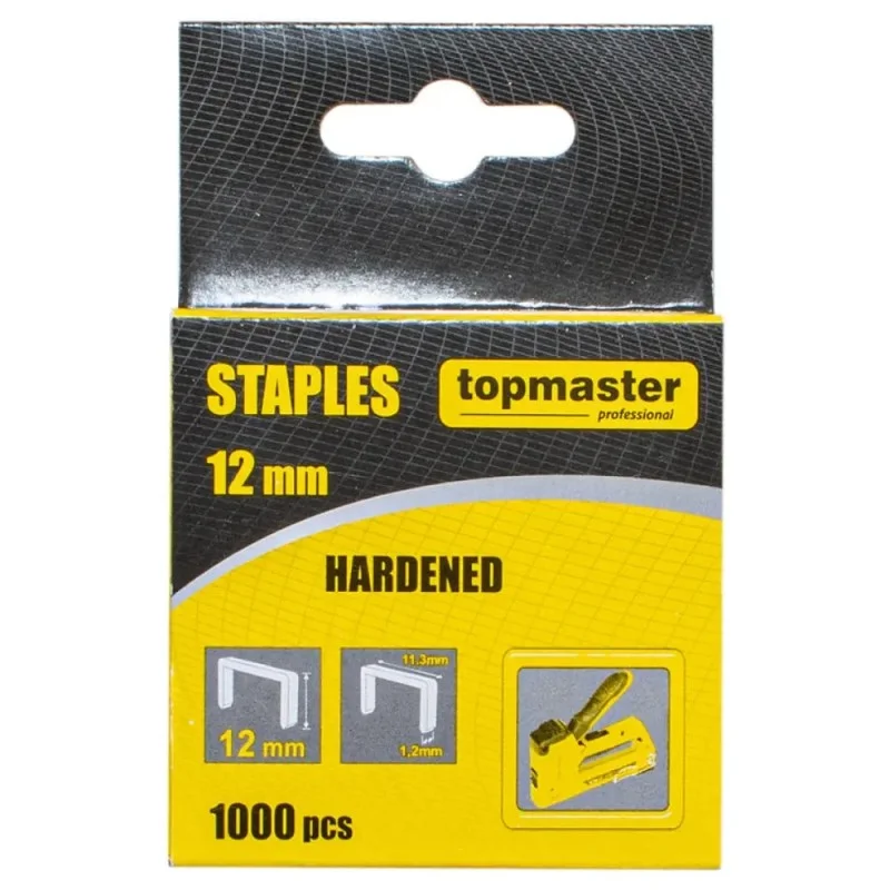 Скоби за такер TopMaster, 12 мм, 1000 бр., 511322