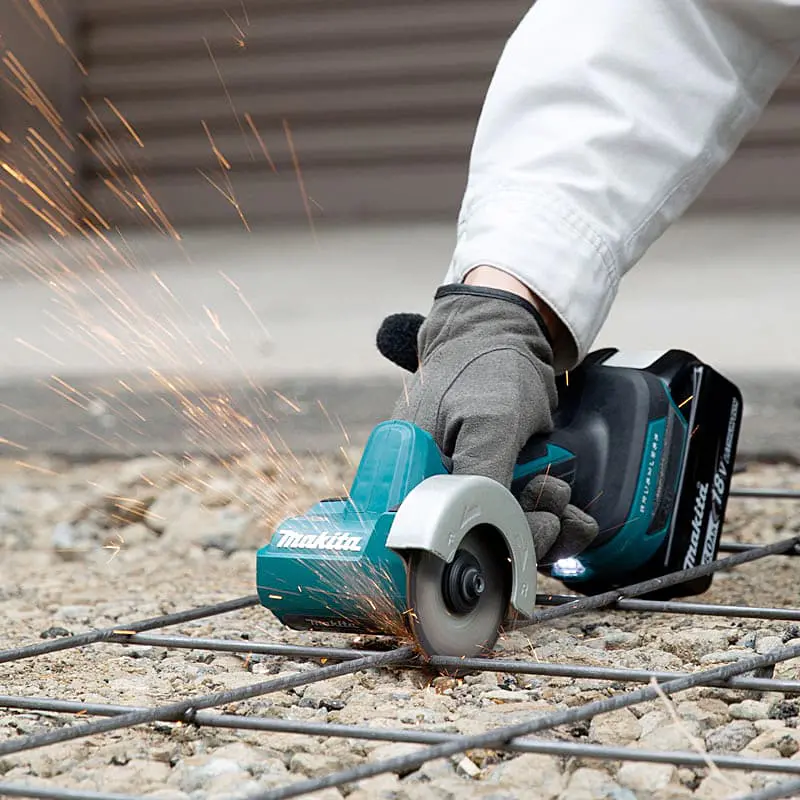 Cordless angle grinder - Makita, LXT, 18 V, 2x3 Ah, 76 mm, DMC300RFJ