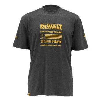 Работна тениска - DEWALT, 100 Year Graphic Tee Shirt Grey, DWC240-004-L