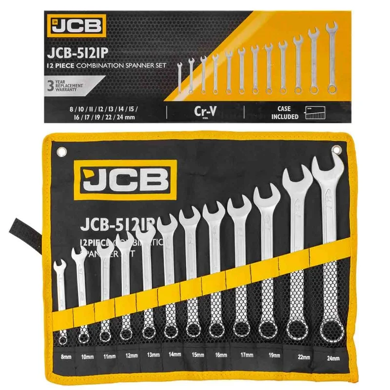 Комплект звездогаечни ключове - JCB, 12 бр., 8-24 мм, JSB-5121P