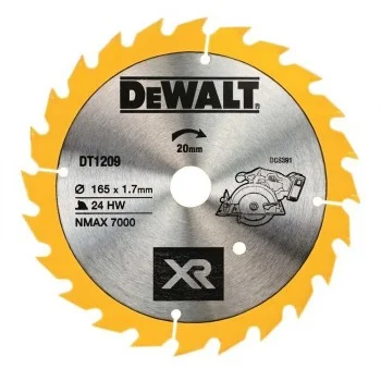 Циркулярен диск - DeWALT, DT1209-QZ, 165 x 20 мм, 24 зъба, DT1209