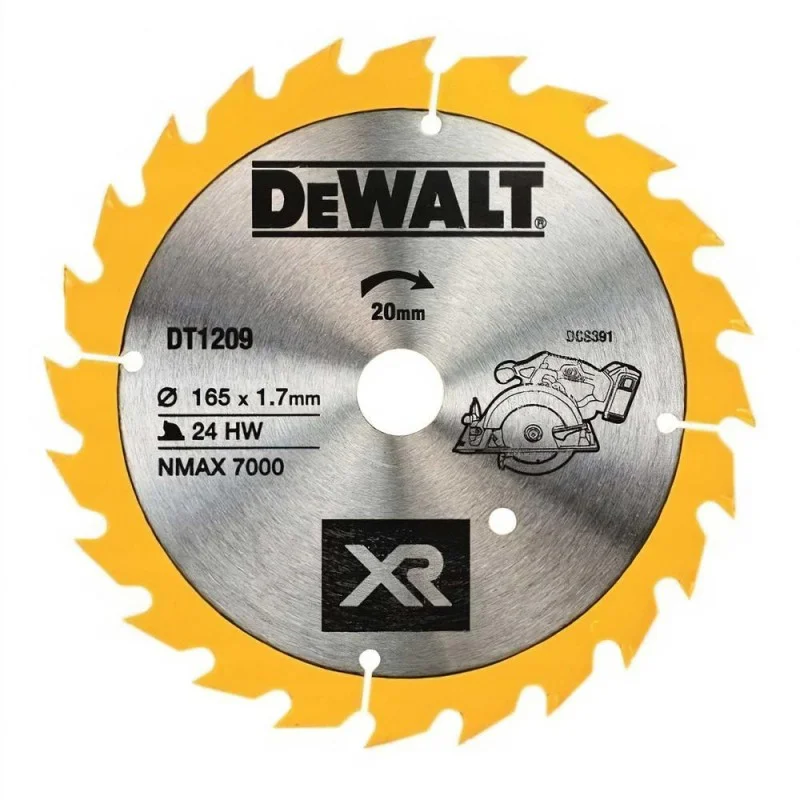 Циркулярен диск - DeWALT, DT1209-QZ, 165 x 20 мм, 24 зъба, DT1209
