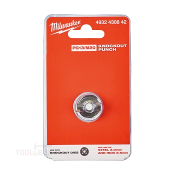 Knockout Punch - Milwaukee, EXACT PG 13 / M 20, for Steel 3.0 mm and Stainless 2.5 mm, 4932430842