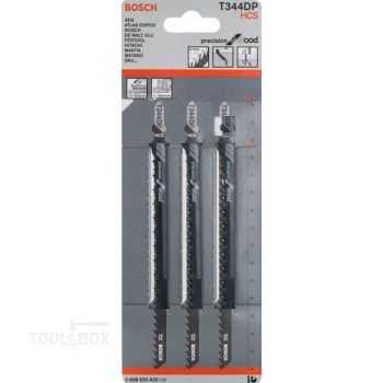 Комплект ножове за зеге - Bosch, Precision for Wood, T 344 DP, 2608633A32