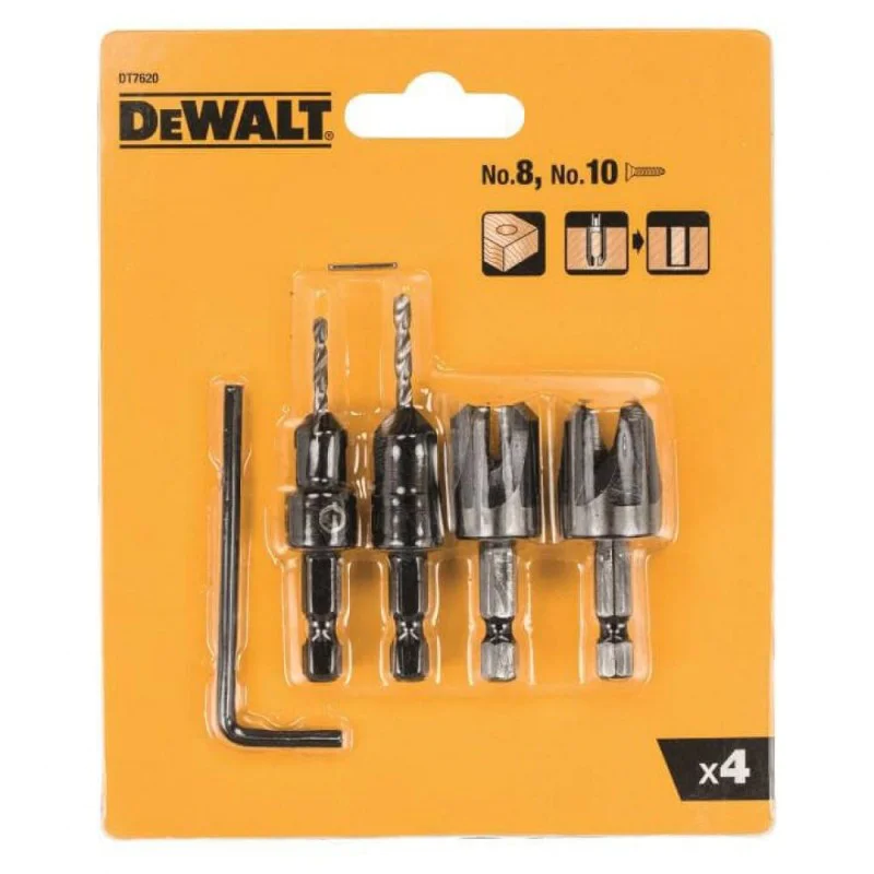 Свредло за дърво с фрезенк - DeWALT, комплект 4 бр., DT7620-QZ