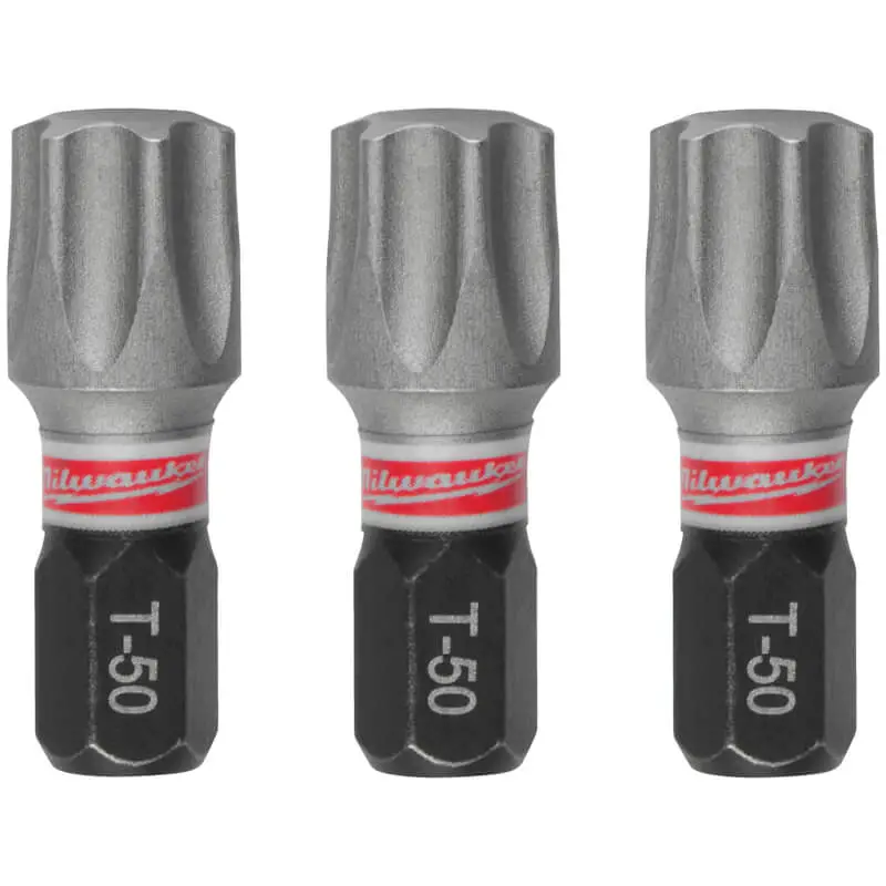 Ударен бит Torx TX50, 25 мм, 3 бр. - Milwaukee SHOCKWAVE, 4932500368