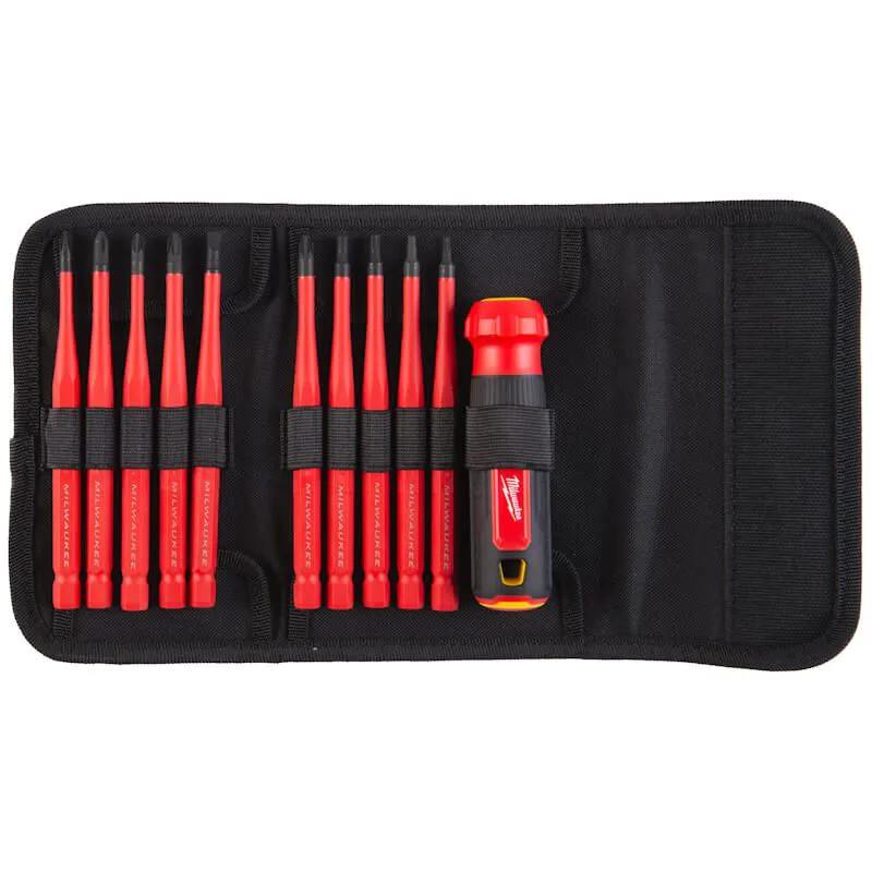 Insulated Multi-bit Screwdriver - Milwaukee, VDE, in case, 4932493657