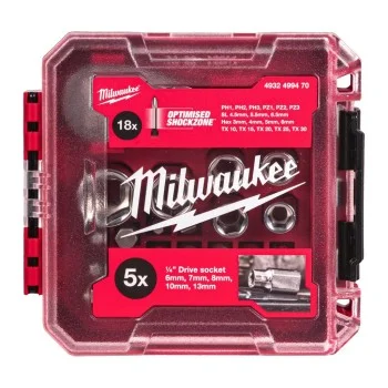 Комплект гедоре - Milwaukee, мини, 1⁄4'', 25 части, 4932499470