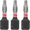 Ударен бит - Milwaukee, SHOCKWAVE TORX TX10, 25 mm, 3 бр., 4932500361
