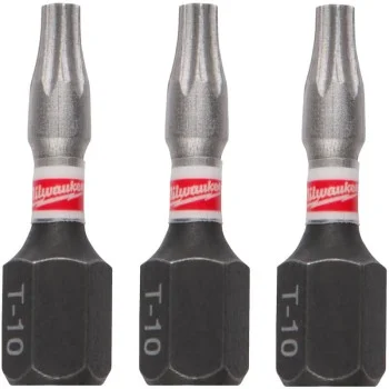 Ударен бит - Milwaukee, SHOCKWAVE TORX TX10, 25 mm, 3 бр., 4932500361