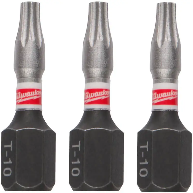 Ударен бит - Milwaukee, SHOCKWAVE TORX TX10, 25 mm, 3 бр., 4932500361