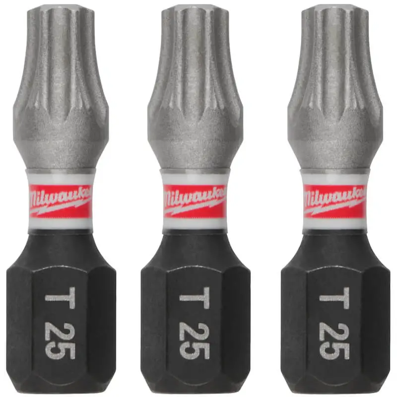 Ударни битове Milwaukee SHOCKWAVE™ IMPACT DUTY TORX TX25, 25 мм, 3 бр., 4932500364