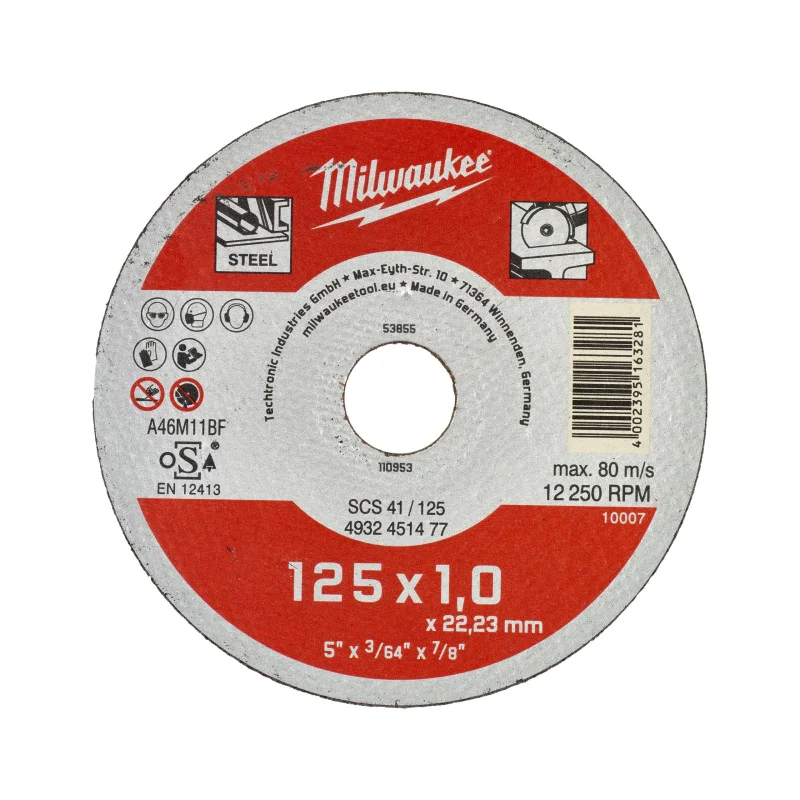 Диск за метал - Milwaukee, 125x1mm, 200 броя, 4932451478