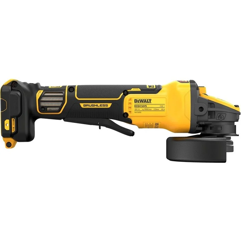 Акумулаторен ъглошлайф - Dewalt, 18V XR безчетков с регулируеми обороти, DCG416VSN-XJ