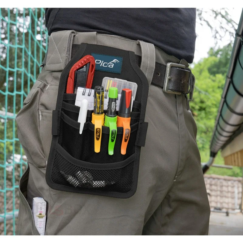 Чанта за колан с маркери - PICA, Master Belt, найлон, с маркери и резервни стифтове, 5 части, 55060