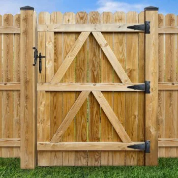 Заключалка за порта Wood Hardware Standard Post Latch 210003 - за дървени врати, заключваща се с катинар