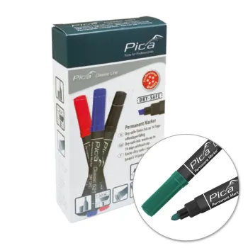 Alcohol-Based Permanent Marker - Pica Classic 520, Green, Round tip 1-4 mm, 520/36