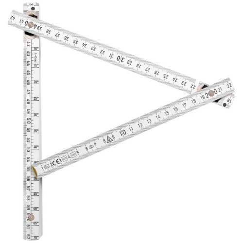 Wooden Folding Rule - Sola PBM 2/10W, 2 m, with Angle Scale, 53360633