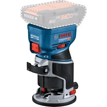 Cordless Router - Bosch, GKF 18V-8 Professional, with TE 600 Plunge Base and L-BOXX, Body Only, 06016C2003