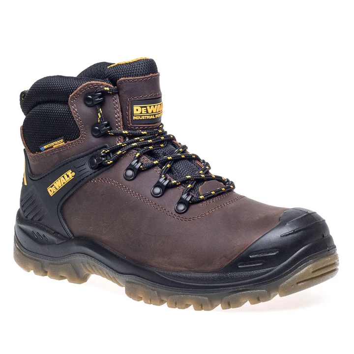 DeWalt Newark Brown Buffalo Safety Footwear, Size 42, DWF50140-133-8