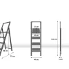 Стъпална стълба Drabest SLIM STEP 4 стъпала, 0,88 м, 150 кг