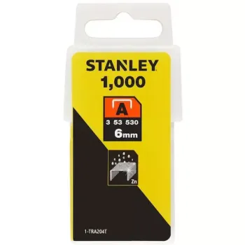 STANLEY 1-TRA204T Light-Duty Staples Type A, 6 mm, 1000 pcs