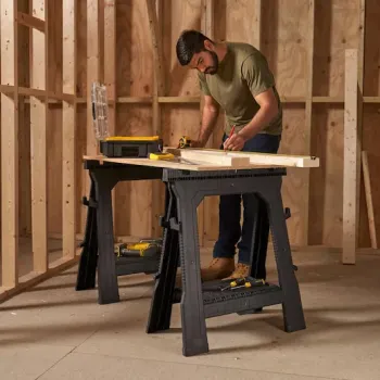 STANLEY STST1-70713 Folding Sawhorse Pair, 450 kg, 2 pcs