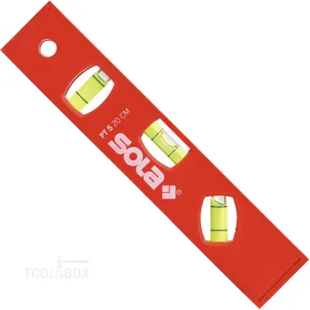 Plastic spirit level Sola PT 5 20, 200 mm, 1.0 mm/m, 01430201