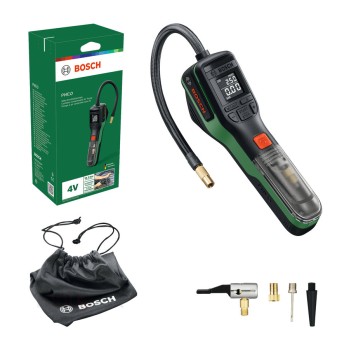 Акумулаторен мини компресор (въздушна помпа) - Bosch PNEO, 3,6 V, 10,3 бара, 10 л/мин, батерия 3,0 Ah, 0603947500