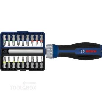 Bit Ratchet Screwdriver with 18 Bits Bosch Professional 1600A039PR, 36 Nm