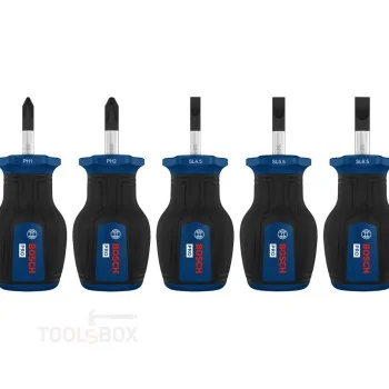 Stubby Screwdriver Set - Bosch PRO, PH/SL, 5 pcs, 1600A03HU6