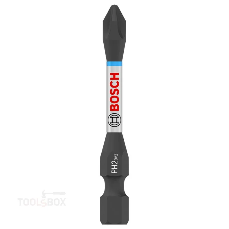 Bosch PRO Impact PH2 Screwdriver Bits, 55 mm, 15 Pieces, 2608522523