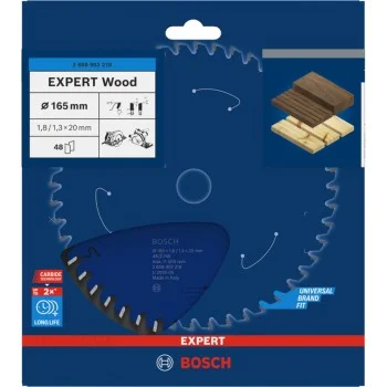 Bosch EXPERT Wood Circular Saw Blade 165 x 20 mm, 48T, 2608902218