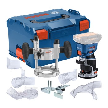Акумулаторна оберфреза - Bosch, GKF 18V-8 Professional, с потапящ модул TE 600 и L-BOXX, без батерия, 06016C2003