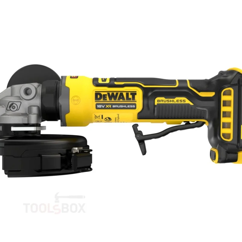 Акумулаторен ъглошлайф - DeWALT, 18V XR, 125 мм, безчетков, само тяло, DCG404N-XJ