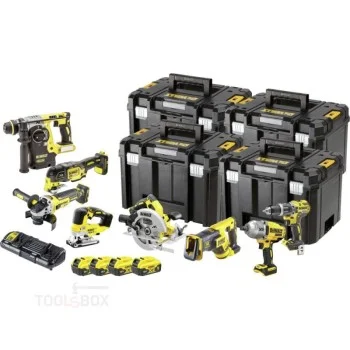 Комплект акумулаторни машини - DeWalt, 18V XR, 8 части, DCK865P4T-QW