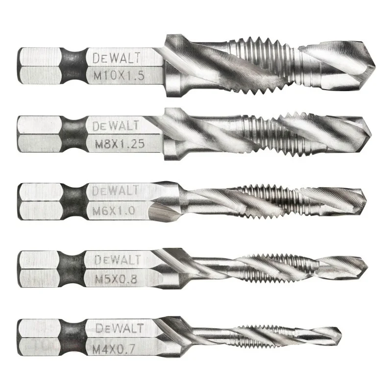 DeWalt Impact Ready Drill Tap Set, M4-M10, 5 Pieces, DT50060-QZ
