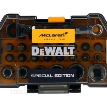 Bit and Socket Set with Ratchet - DeWALT McLaren F1 Team, 1/4