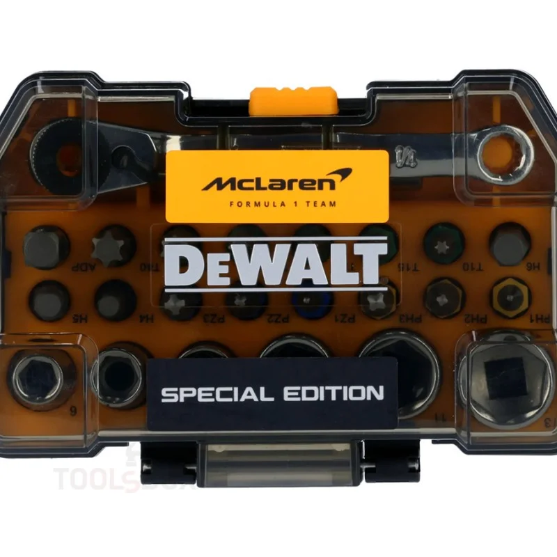 Bit and Socket Set with Ratchet - DeWALT McLaren F1 Team, 1/4