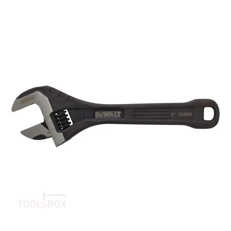 DeWalt All-Steel Adjustable Wrench, 200 mm (8″), DWHT80267-0