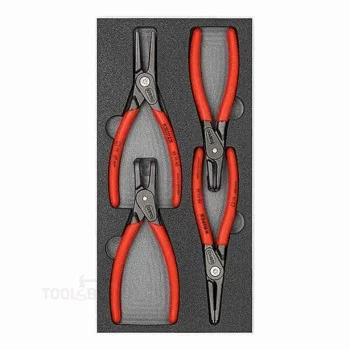 Precision Circlip Pliers Set - Knipex, 4 Parts, Foam Tray, 00 20 01 V09