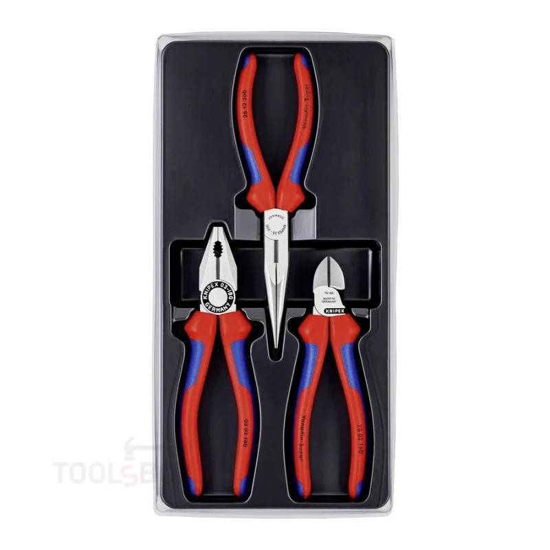 Комплект клещи - Knipex, 3 части, 03 02 180 + 26 12 200 + 70 02 160, 00 20 11