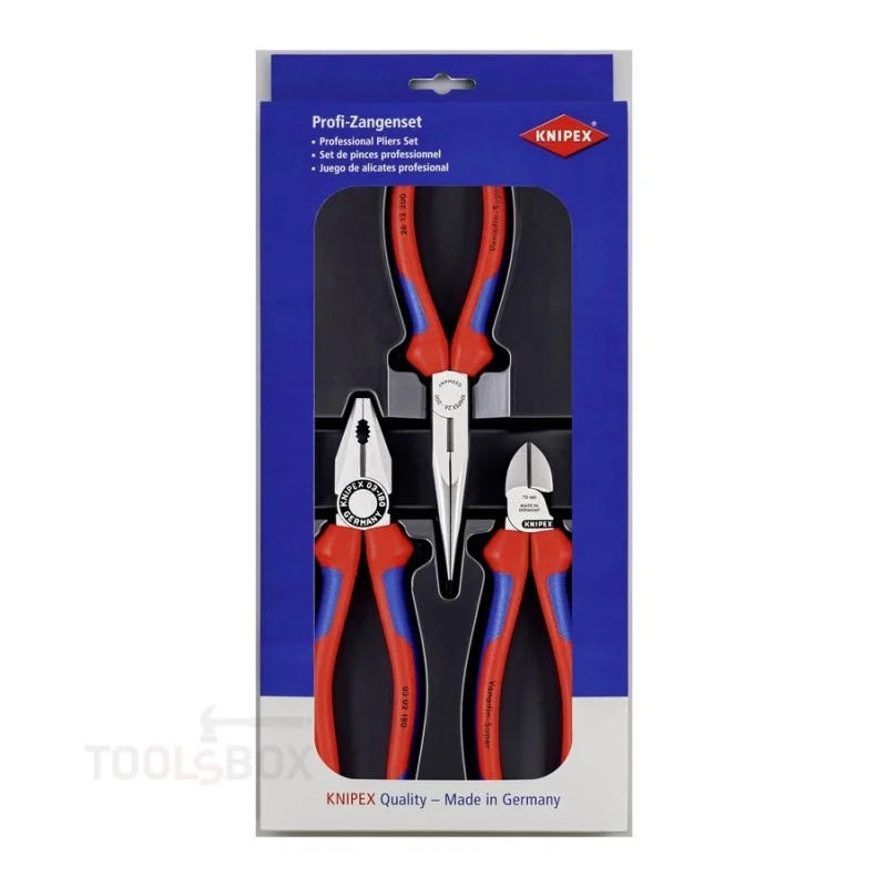 Комплект клещи - Knipex, 3 части, 03 02 180 + 26 12 200 + 70 02 160, 00 20 11
