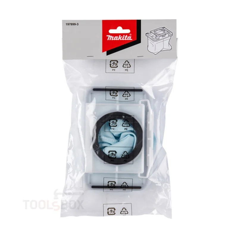 Многократна текстилна филтърна торба - Makita, 2 л, за DVC260, DVC261, DVC265, VC008G, VC009G, 197899-3